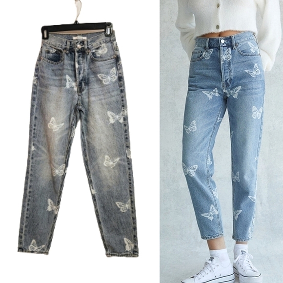 PacSun Denim - Pacsun Eco Ultra High Rise Butterfly Slim Fit Jeans 23